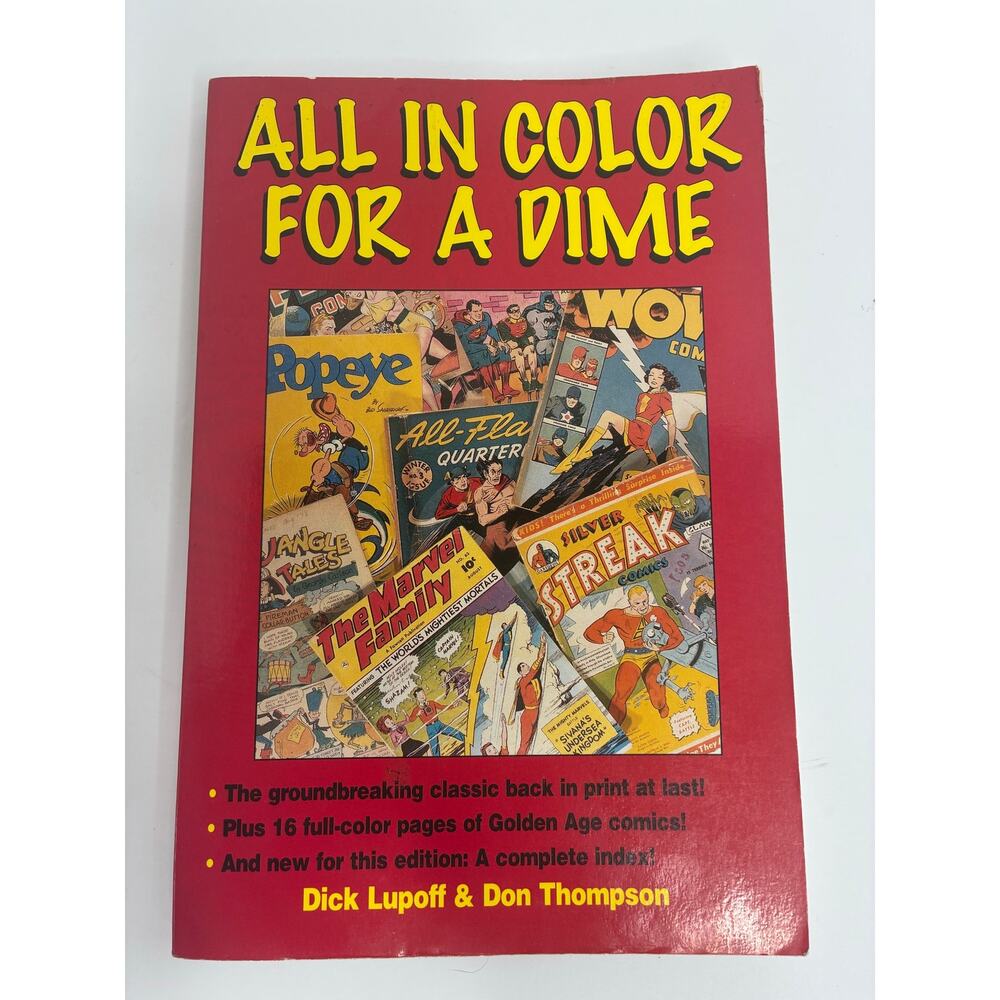 All in Color for a Dime Paperback Book Comics Super Heroes